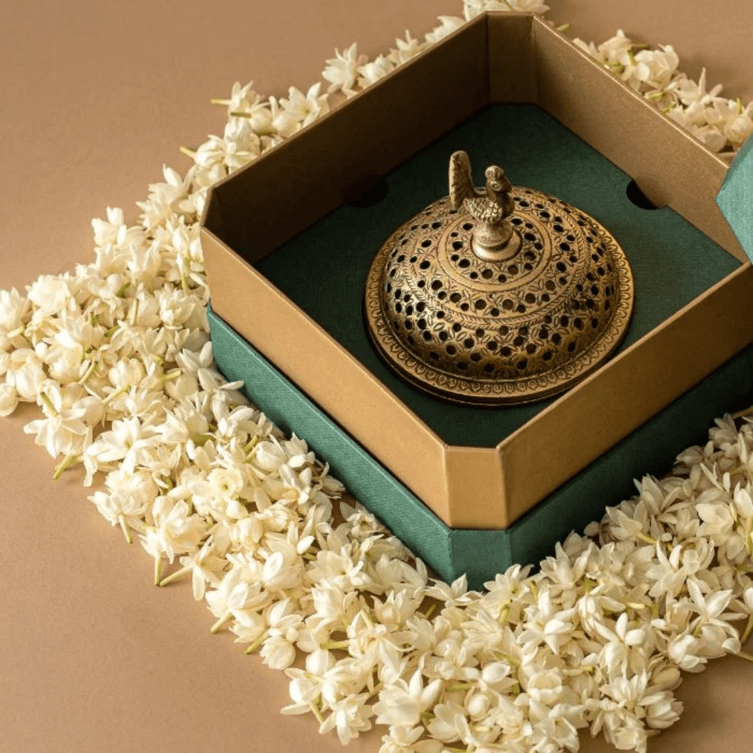 Brass Naquashi Incense Holder